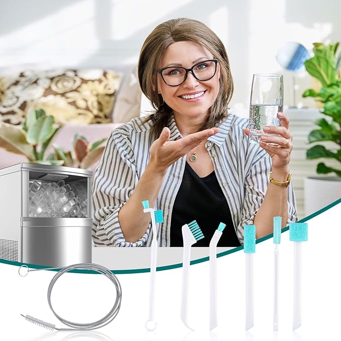 18pcs Ice Maker Cleaning Brush Set, Ice Machine Cleaning Brushes for Tight Spaces Includes 16 Crevice Cleaning Brushes and 2 Drain Pipe Brushes Detail Tiny Cleaners Brush Tools for Household Use - Image 7