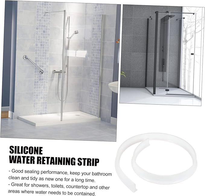 3m Toilet Water Retaining Strip Self-adhesive Silicone Baffle for Bathroom Countertops Flexible Design Easy Sinks and Showers - Image 3