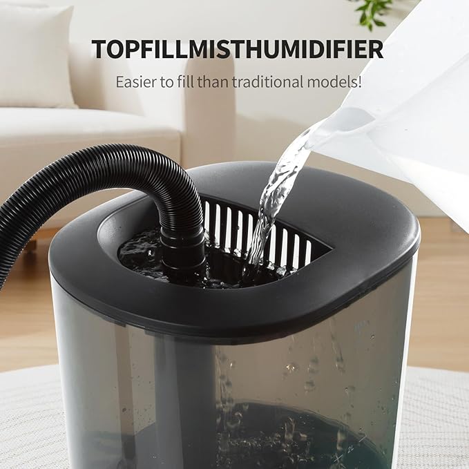 WACOOL Reptile Fogger Mister 4L No-Leak Top-Fill Water Humidifier - Digital Timer Terrarium Fogger with Adjustable Fog Volume and Silent Operation for Snake/Gecko/Gecko Tanks - Image 6