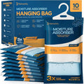 Moisture Absorbers and Humidity Absorber Bags for Closet - 10 Pack High-Efficiency Moisture Absorber and Humidity Packs for Home, Moisture Bags and Dehumidifier Bags for Car Fragrance Free, 10 Pack by AllSettHealth