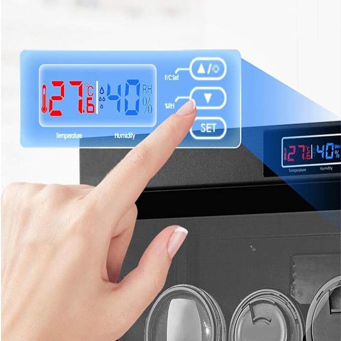 INTBUYING Camera Dry Cabinet 80L Electronic Dry Cabinet for Camera Lens Storage with Lock 4 Layers Intelligent Temperature Humidity LED Screen Noiseless - Image 2