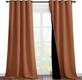 NICETOWN Burnt Orange Blackout Curtains 90 inches Long, Full Light Blocking Drapes with Black Liner for Nursery, Thermal Insulated Draperies for Hall, Villa (2 Pieces, 46" Wide Each Panel) by NICETOWN