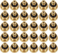 KUWAN 0.016" Orifice (0.4mm) Thread UNC 10/24 Brass Misting Nozzles Low Pressure Atomizing Misting Sprayer Water Hose Nozzle for Greenhouse, Landscaping, Outdoor Cooling Mister System (30PCS) by KUWAN