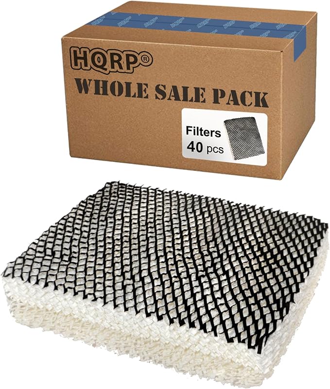 HQRP 40-Pack Humidifier Wick Filter Compatible with Bionaire C22, C33, W2, W2S, W6, W6H, W6S, W7, W9, W9H, W9S Humidifiers, Part 900 900CS 900X Replacement by HQRP