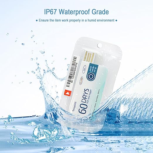 Tzone Temperature Data Logger with PDF Report 20 Packs, Single Use Temp Recorder USB Disposable Thermometer Recording Freezer Datalogger for Cold Chain Transportation Food Storage IP67 Waterproof - Image 4