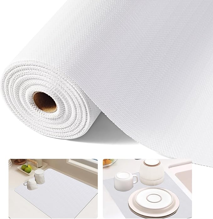 Shelf Liner, 14 Inches x 20 FEET Non-Slip Kitchen Cabinet Liner, Washable Oil-Proof Non-Adhesive Contact Paper for Kitchen Drawer, Cabinet, Shelves, Refrigerator, Storage, Desks, coutertops - Image 8