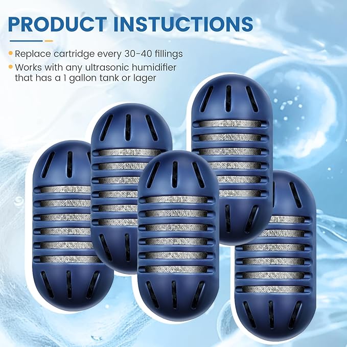Demineralization Cartridge for HoMedics Ultrasonic Humidifiers: 16-Pack Demineralization Cartridges Filter Replacement, Filters Mineral Deposits, Prevents Hard Water Build-Up, Purifies Water - Image 8