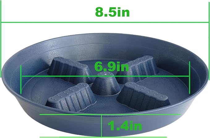 4 Pack Plant Saucer 8 inch, 10 12 14 17 inch, Plant Stand Plastic Plant Saucers for Indoors Outdoor, Heavy Duty Flower Planter Drip Trays for Pots, Pot Saucers for Plants, Grow Bags Saucers - Image 2