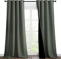 NICETOWN Dark Mallard Blackout Curtains 90 inches Long, Full Light Blocking Drapes with Black Liner for Nursery, Thermal Insulated Draperies for Hall, Villa (2 Pieces, 46" Wide per Panel) by NICETOWN