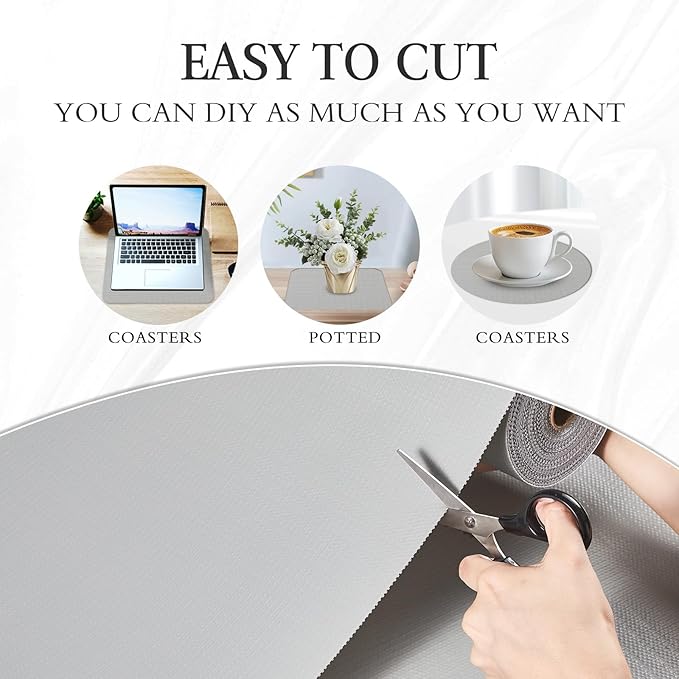 Beautysaid Shelf and Drawer Liner for Kitchen Cabinet, Non Adhesive Non Slip Shelf Paper Waterproof Washable Thickened for Dresser Pantry Shelve Bathroom Protector Liner(Light Grey,12 in x 20FT) - Image 6