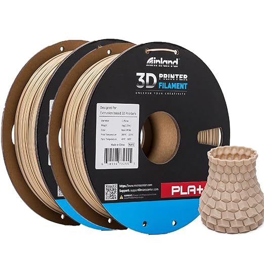 INLAND Micro Center PLA+ 3D Printing Filament 1.75mm - PLA Pro Dimensional Accuracy +/- 0.03 mm - 1kg Cardboard Spool (2.2 lbs) (2 Pack Bone White, 1.75mm) - Image 2