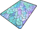 Shag Carpet, Cartoon Colorful Fish Scales, Pattern Drawing, Lightweight Area Rugs, Fade Resistant, Flame Resistant, Quick Dry, Stain Resistant, Waterproof Floor Carpet for Living Room, 24 x 36 Inch by Snarena
