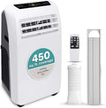 SereneLife Small Air Conditioner Portable 10,000 BTU with Built-in Dehumidifier - Portable AC unit for rooms up to 450 sq ft - Remote Control, Window Mount Exhaust Kit by SereneLife