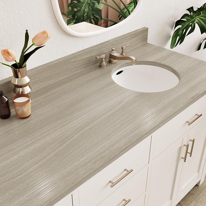 WESTICK Neutral Wood Contact Paper for Countertops Waterproof Wood Peel and Stick Wallpaper Self Adhesive Kitchen Counter Contact Paper for Tables Dresser Cabinets Bathroom Shelf Liner 15.8" x 393" - Image 5