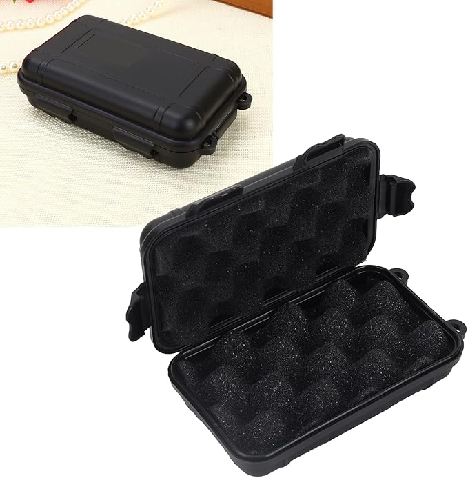 Dioche Small Hard Case Box, Waterproof Plastic Container with Zippered Seal for Outdoor Survival Gear, Camping, Fishing, Boating, Travel, Airtight Dry Storage, Shockproof Floating Carry Case - Image 3