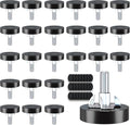 Adjustable Leveling Feet: 24pcs, M6 T-Nuts & Floor Protectors, Heavy Duty Furniture Levelers for Cabinets,Sofa,Tables,Chairs on Hardwood/Tile/Carpet by Unknown