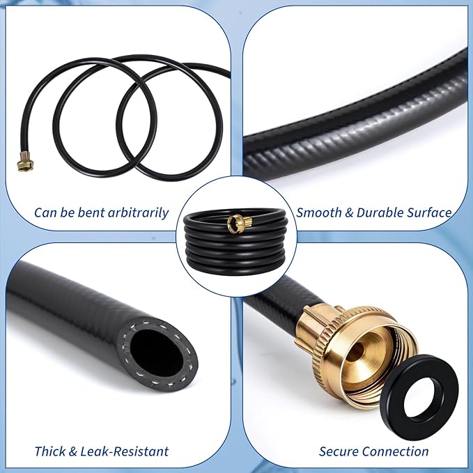 13FT Dehumidifier Drain Hose Compatible with Midea, Drain Hose for Dehumidifier with 3/4 Inch FHT Connector, Rust-Free Brass Fittings for No-Leakage Connection, Kink-Free, Fits for Most Dehumidifiers - Image 3