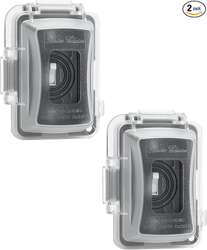 Bates Choice Weatherproof Electrical Outlet Cover, 2 Pack, 1-Gang, Outdoor Outlet Cover, Weatherproof, Outlet Cover Box by BatesChoice