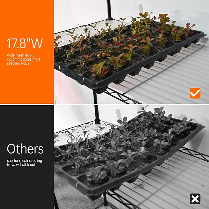 Bstrip Indoor Greenhouse with Grow Light, Plant Shelf with 4 Pack T8 Full Spectrum Plant Lights and Cover, mini Greenhouse for Indoor Plant, Seed Starting, Seed Tray, (47.2" L x 17.8" W x 71" H) - Image 4