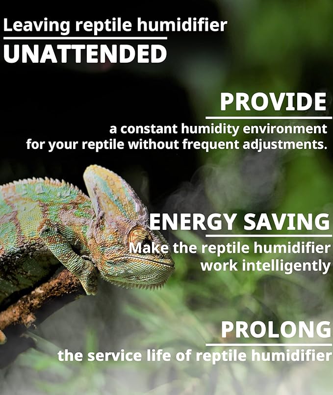 Reptile Humidity Controller, Keeps Reptile Foggers Running Only Within the Preset Humidity Range, Suitable for a Variety of Reptile Humidifiers/Foggers Controlled by the Dial Knob, Easy to Use - Image 4