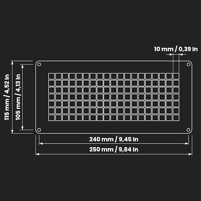 Repa Market 10" x 5" Inch Black Galvanized Steel Rectangular Crawl Space Vent Grid - Inlet Outlet Ventilation Guard - Universal Metal Air Supply Exhaust Protection Mesh - Durable Duct Grille - Image 2