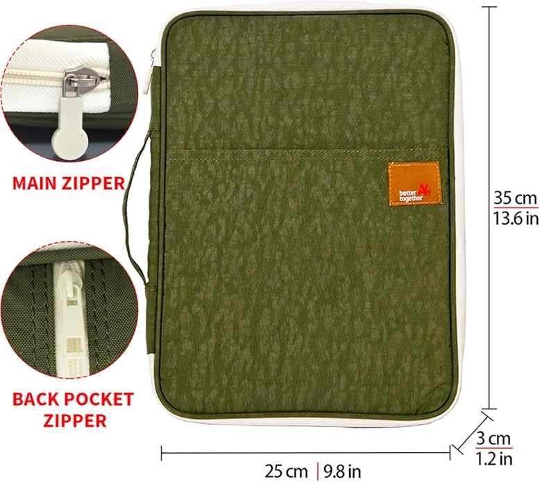 Document A4 Bag Case Waterproof Organizer Portfolio Office Travel Zipper Multi-Function Pouch - Image 2