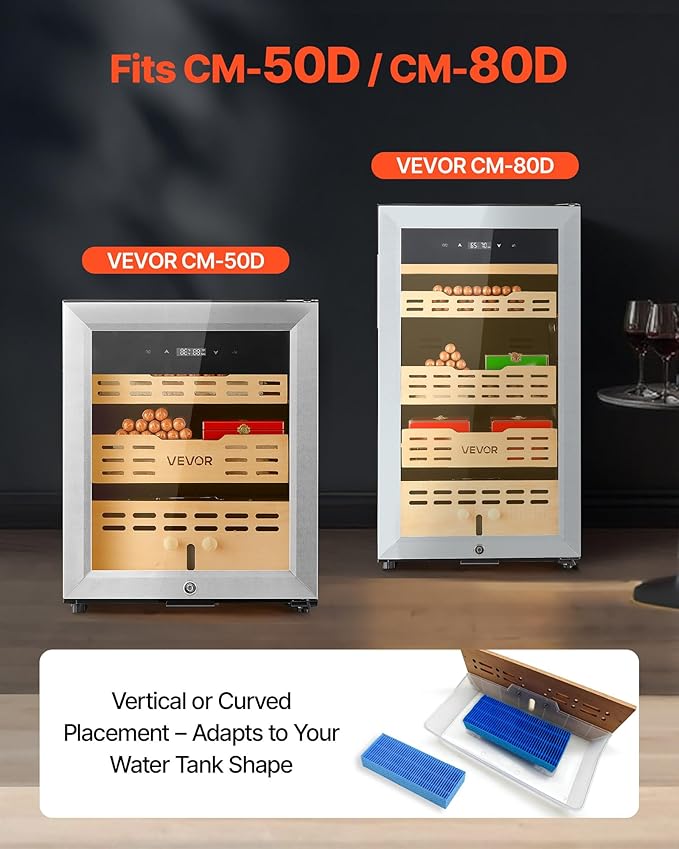 VEVOR Humidifier Replacement Filter, Single Pack Humidifying Pad for CM-50D/CM-80D Cigar Humidor Water Tanks, 3D Multi-Layer Honeycomb Mesh, Cigar Flavor Preservation, Cut-to-Fit for Your Humidor - Image 3
