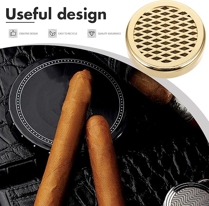 3Pcs Golden Round Humidifier for Humidor, Abs Sponge Humidification Accessory, Optimal Moisture Control for Home Use - Image 8