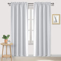 DWCN Blackout Curtains Room Darkening Thermal Insulated Bedroom Curtains Window Curtain Panels, 52 x 84 inches Long, Set of 2 White Rod Pocket Drapes by DWCN
