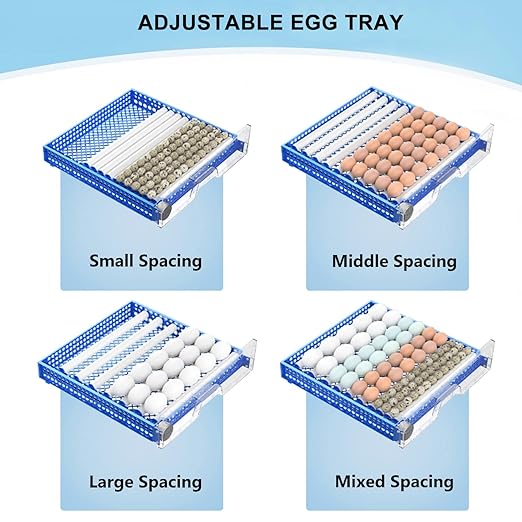 Automatic Eggs Incubator, Large Incubators for Hatching Eggs with Automatic Egg Turning & Temperature Control, Poultry Hatcher Machine for Chicken Duck Goose Quail Bird (128 Eggs) - Image 4