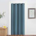 NICETOWN Blackout Doorway Curtain Drape 78 inch Long - Grommet Noise Reducing Thermal Insulated Solid Modern Window Treatments for Bedroom Closet (1 Panel, 52 x 78 Inch, Smoky Blue) by NICETOWN