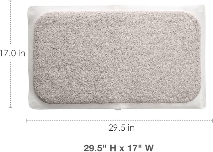 Non Slip with Suction Cups Loofah Bathmat 27"x15" & 29.5"X16.9", PVC Loofah Bathroom Mats, Loofah Mats for Shower and Bathroom, Quick Drying, (BA-82062/MAVWHI 29.5"X16.9") - Image 8