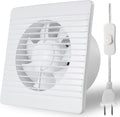 6 Inch Exhaust Fan, 26W Wall Mount Small Ventilation Fan With Switch, 139CFM Ventilation Extractor Fan With Anti-backflow Check Valve Ultra Thin For Bathroom Kitchen Garage(White) by Aydomer