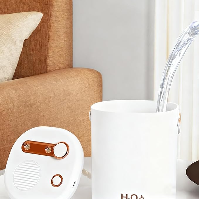 Quiet large capacity humidifier with dual nozzles, features a small night light, suitable for bedrooms and offices, Modern bedroom humidifier (White - Plug-in Version) - Image 3