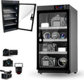Modern Black 50L Camera Dehumidify Dry Cabinet with Lock, 4 Tiers, Low Noise, LED Digital Display by Unknown