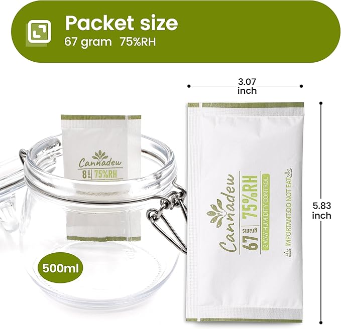 75% Two-Way Humidity Control Packets, 67g (10 Pack) – Moisture Absorbers & Hydration Packets for Storage - Image 2