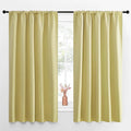 NICETOWN Blackout Curtains for Living Curtains, Paler Yellow, Set of 2, 52 by 63 Inch, Window Treatment Blackout Curtain Panels, Home Decor Thermal Insulated Solid Drapes for Bedroom by NICETOWN