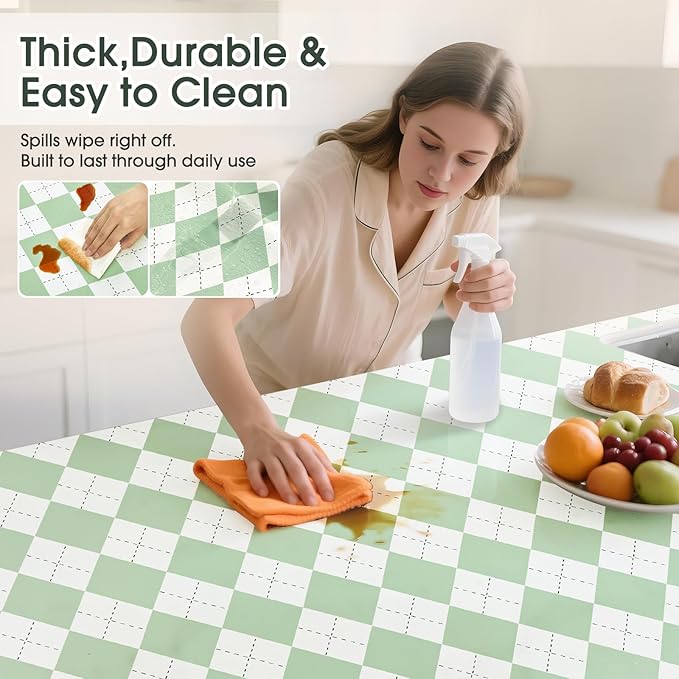 Coavas Extra Grip Thickened Shelf and Drawer Liner - Non-Adhesive Non-Slip Waterproof Mats for Kitchen Cabinets, Drawers, Shelves, Dresser & Cupboard, Easy Cut DIY (Green Rhombic, 24IN x 20FT) - Image 2