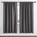 NICETOWN Blackout Curtain Panels Window Draperies - (Grey Color) 70x72 inch, 2 Pieces, Insulating Room Darkening Blackout Drapes for Bedroom by NICETOWN