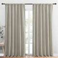 NICETOWN 2 Panels Blackout Curtains, Rod Pocket Thermal Insulated Drapess for Bedroom, Privacy Protection Easy-Care Heavy Duty Curtains for Living Room/Dining Room, W70 x L95 inches, Natural by NICETOWN