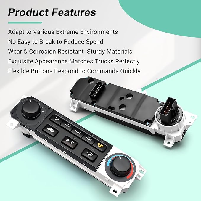 79600-S84-A01ZA Heater Climate Control Switch Compatible with 1998-2004 Honda Odyssey, 1998-2000 Honda Accord 2.3L L4/3.0L V6 AC Control Panel, 79600S84A01ZA 599-268 HVAC Control Panel - Image 5