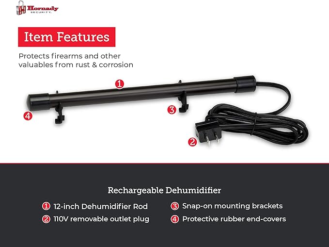 Hornady 95903 Electronic Gun Safe Dehumidifier Rod (12"),Black - Image 3