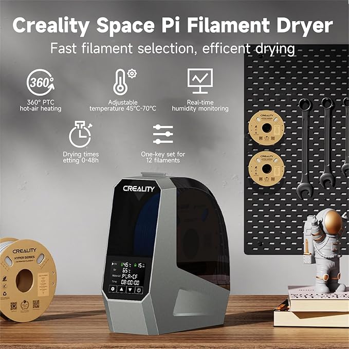 2026 New Official CREALITY Space Pi Filament Dryer, 360° 110W PTC Hot-Air Heating 3D Printer Filament Dryer Box with Fan, Upgraded Filament Dehydrator Storage for PLA ABS PETG PA Filament 1.75 2.85mm - Image 8