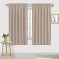 DWCN Blackout Curtains for Living Room Thermal Insulated, Energy Saving & Noise Reducing Bedroom Curtains, Camel, W 70x L 63 Inch, Set of 2 Rod Pocket Curtain Panels by DWCN