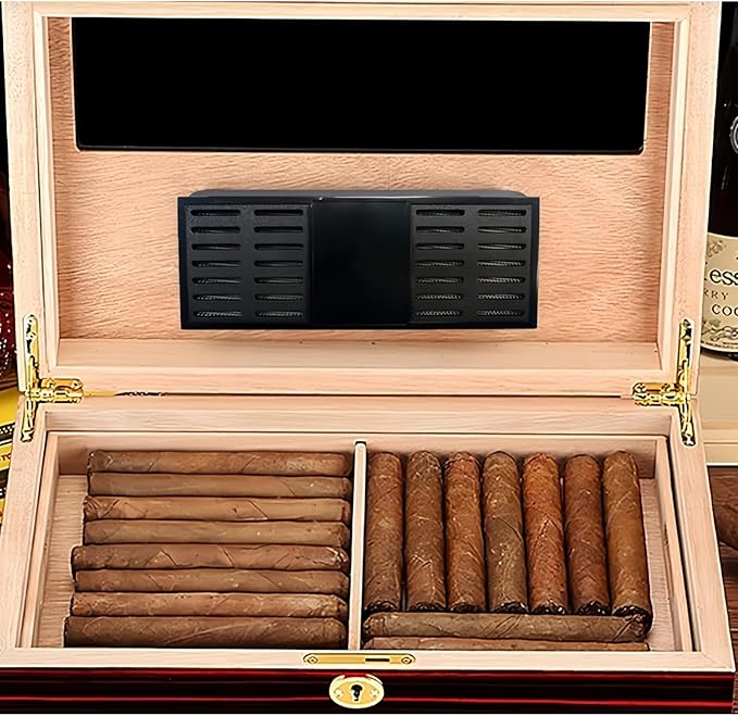 Cigar Humidifier, 1 PCS Rectangle Black Plastic, 6.5 Inch Humidor Moisture Control Device, Manual Operation - Image 6