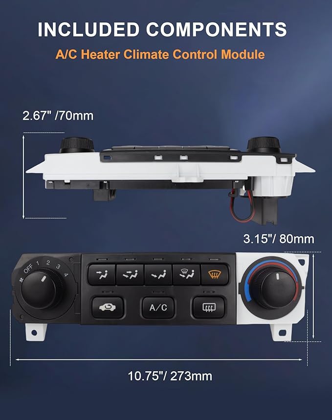 Flecto 599-268 A/C Heater Climate Control Module - HVAC Switch Panel, Compatible with 1998-2000 Honda Accord, 1998-2004 Honda Odyssey Replace# 79600-S84-A01ZA, Restores HVAC Blower & Temp Control - Image 6