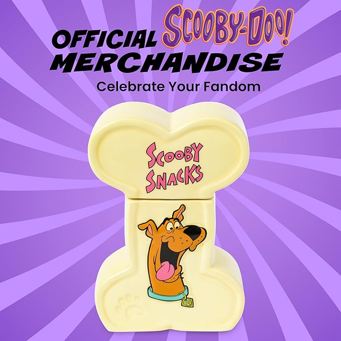 Silver Buffalo Scooby-Doo Scooby Snacks Sculpted Ceramic Snack Jar, 4.85” x 3” x 6.75” - Image 5