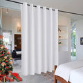 RYB HOME Extra Wide Curtains for Divider Room Separation Soundproof Temporary Door Curtains for Bedroom Closet Office Home Theatre Garage Living Room Drop Cloth, W 120 x L 90 inches, Greyish White by RYBHOME