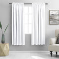 DONREN Pure White Room Darkening Curtains for Bedroom,63 inches Long Thermal Insulated Curtains and Drapes Small Window Decor Privacy Shades for Kitchen,W52 x L63 inch,2 Panels by DONREN