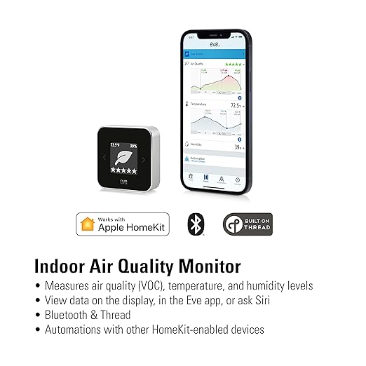 Eve Room - Indoor air Quality Sensor to Monitor air Quality (VOC), Temperature & Humidity, Apple HomeKit Technology, Bluetooth and Thread - Image 2
